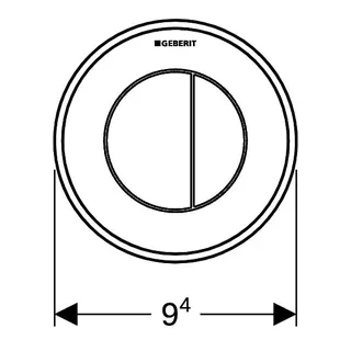 Geberit Fernbetätigung Typ 01 hg-verchr. pneumatisch f.2-Meng.Sp., 116.042.21.1 – Bild 4