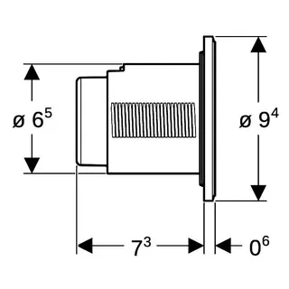 Geberit Fernbetätigung Typ 01 hg-verchr. pneumatisch f.2-Meng.Sp., 116.042.21.1 – Bild 5