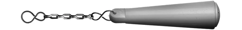 Klosettzug Standardausführung mit Patentkette 94 cm lang mit Griff weiß