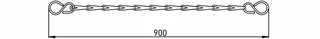 Patentkette für Klosettzug mit 2 S-Haken 90 cm lang Nr.615390 – Bild 2