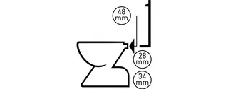 ASW/Stedo Unitasmanschetten für WC d 48mm für Spülrohr 28-30mm – Bild 2