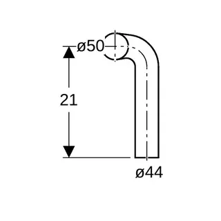 Geberit Spülbogen 8cm Nr. 118.113.11 weiß rechts – Bild 5