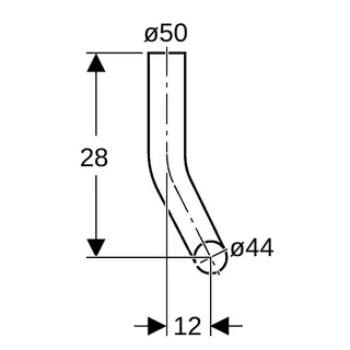 Geberit Spülbogen 12 cm rechts 118.115.11.1 weiß – Bild 4