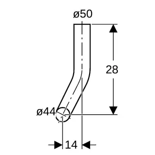 Geberit Spülbogen links abgekröpft 14 cm 118.126.11.1 weiß – Bild 4