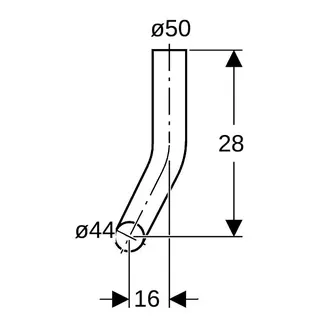 Geberit Spülbogen links abgekröpft 16 cm 118.127.11.1 weiß – Bild 4