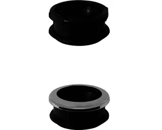 Spülrohrverbinder 55mm Spülkasten (95R) schwarz mit Rosette