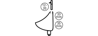 Urinalverbinder 18,5mm weiß mit Zier- rosette, Nr. 738103 (110044) – Bild 2