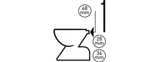 Winkel-Unitasmanschette f.alten Einlauf 48mm für Druckspülrohr 26-28mm – Bild 2