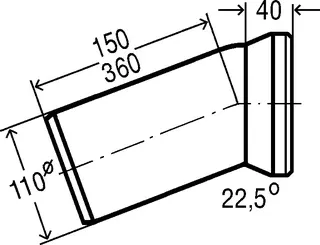 Viega WC Anschlussbogen 22,5 Grad 3813 in DN100 x 150mm Kst. pergamon/camee – Bild 4