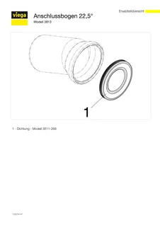 Viega WC Anschlussbogen 22,5 Grad 3813 in DN100 x 150mm Kst. pergamon/camee – Bild 5