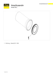 Viega WC Anschlussstutzen 3815 in 250mm Kunststoff pergamon/camee – Bild 5