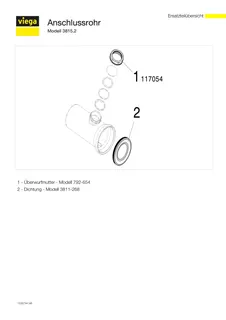 Viega WC Anschlussstutzen 3815.2 in 250x50mm Kunststoff weiss – Bild 5