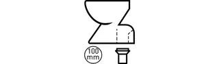 WC-Verbinder für HT-Rohr 100mm (67W) leichte Ausführung weiß – Bild 2