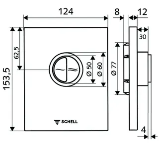 SCHELL WC-BetPl. EDITION ECO ND 100 Niederdruck, Einbautiefe 100-160,chrom – Bild 3