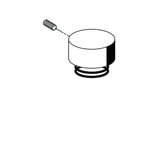 SCHELL Betätigungshaube, Druckfeder für Urinal-Druckspüler BASIC, chrom