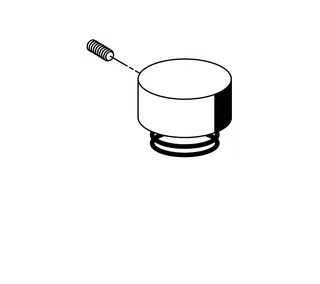 SCHELL Betätigungshaube, Druckfeder für Urinal-Druckspüler BASIC, chrom – Bild 3