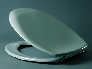 sanibel CARE-WC-Sitz 58 A13 ohne Deckel mit Edelstahlscharnier weiß