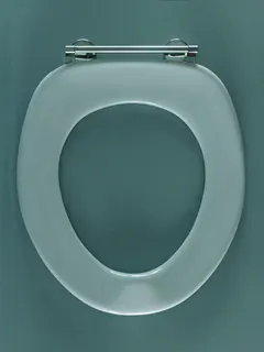 sanibel CARE-WC-Sitz 58 A13 ohne Deckel mit Edelstahlscharnier weiß – Bild 2