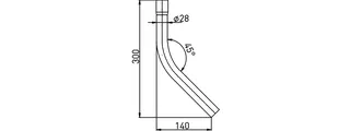 Kunststoff-Spülrohrbogen 45' weiß f.Druckspüler 3/4" 28/26mm – Bild 3