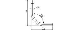 Kunststoff-Spülrohrbogen 90' weiß f.Druckspüler 3/4" 28/26mm – Bild 3