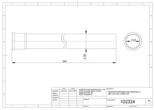 Spülrohrverlängerung verchromt 28x250mm mit Gummi-O-Ring – Bild 2