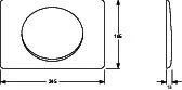 WC-Betätigungsplatte MEPA Ellipse S/S Kunststoff Mattchrom – Bild 2