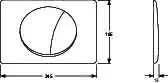 WC-Betätigungsplatte MEPA Ellipse 2-M Kunststoff Mattchrom – Bild 2