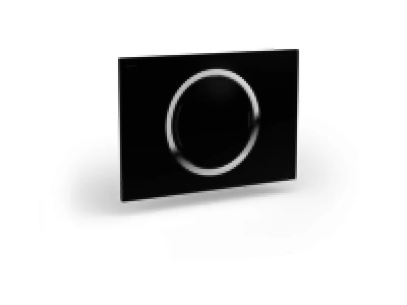 WC-Betätigungsplatte MEPA Zero 2-M Glas Schwarz Fliesenbündig