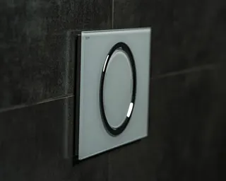 WC-Betätigungsplatte MEPA Zero 2-M Glas Weiß Fliesenbündig – Bild 2