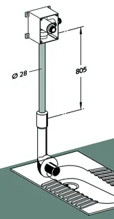SCHELL Spülrohr für UP-WC VERONA, 28x805 – Bild 2