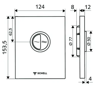 SCHELL WC-Betätigungsplatte EDITION ECO Kunststoff, chrom – Bild 2