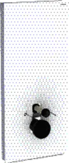 GE Monolith Sanitärmodul für Wand-WC 114 cm Glas weiß