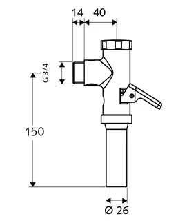 sanibel-WC-Automatik-Druckspüler A17 mit Hebel DN 20 verchromt – Bild 2