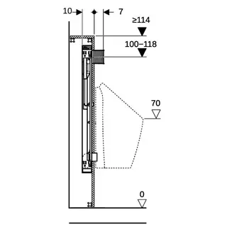 Geberit GIS Montageelement für Urinal 114cm Universal für Sprühkopf, 461.606 – Bild 5