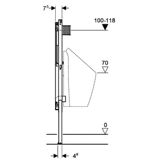 Geberit Duofix Element für Urinal 112-130cm für Sprühkopf, 111.676 – Bild 5