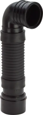 Viega WC Anschlussbogen 90 Grad 8095 in DN100x460-630mm Kunststoff schwarz