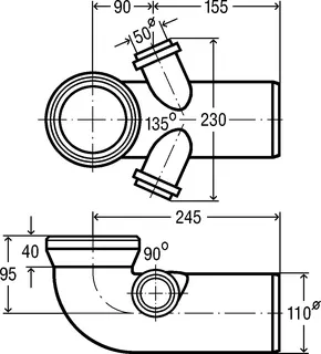 Viega WC Anschlussbogen 90 Grad 3811.3 in 50mm Kunststoff weiss – Bild 4
