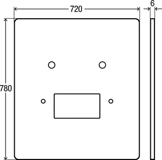 Viega Abdeckplatte 8064.22 in 780x720mm Glas klar/hellgrau – Bild 4