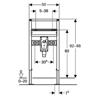 Geberit Duofix für barrierefreies Bauen f.Waschtisch 111.489.00.1, 98/82cm – Bild 4