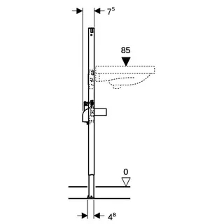 Geberit Duofix Element f.WT 112cm Stand- armatur,UP-Funktionsbox, 111.551.00.1 – Bild 5