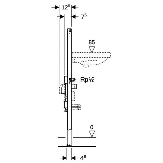 Geberit Duofix Element f.WT 112cm Stand- armatur m.2Wasserzählerstr.,111.473.00.1 – Bild 5