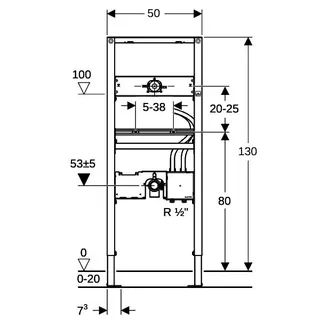 Geberit Duofix Element f.WT 130cm Stand- armatur, UP-Funktionsbox, 111.558.00.1 – Bild 4