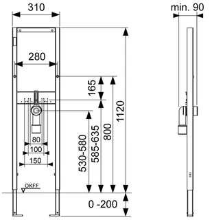 TECEbase Waschtisch-Modul 310 inkl. Wandbefestigung, Bauhöhe 1120 mm – Bild 5