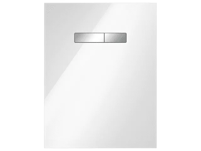 TECElux Betätigungsglasplatte manuell Glas weiß glänzend,Tasten Chrom glänzend