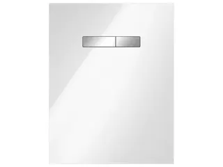 TECElux Betätigungsglasplatte manuell Glas weiß glänzend,Tasten Chrom glänzend