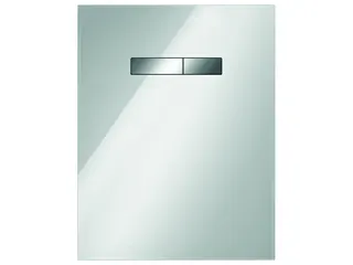 TECElux Betätigungsglasplatte manuell Glas weiß glänzend,Tasten Chrom glänzend – Bild 2