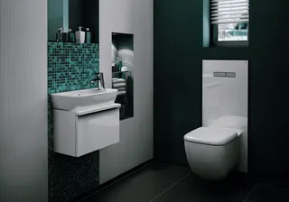 TECElux Betätigungsglasplatte manuell Glas weiß glänzend,Tasten Chrom glänzend – Bild 3