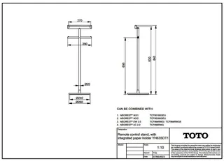TOTO Neorest Halter YH63SDT1 bodenst.f. Fernbed.83cm hoch chrom – Bild 2
