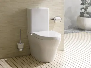TOTO MH Stand-WC CW161Y tief mit Tornado-Flush, Abgang waagrecht weiß – Bild 2