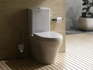 TOTO MH Stand-WC CW161Y tief mit Tornado-Flush, Abgang waagrecht weiß – Bild 3